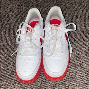 Red & White Nike Air Force One’s